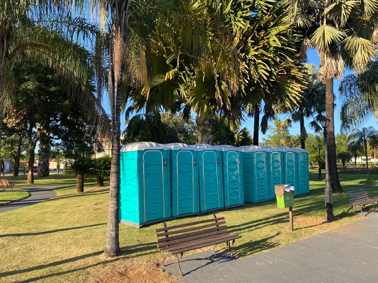 Banheiros químicos com descarte ambiental responsável